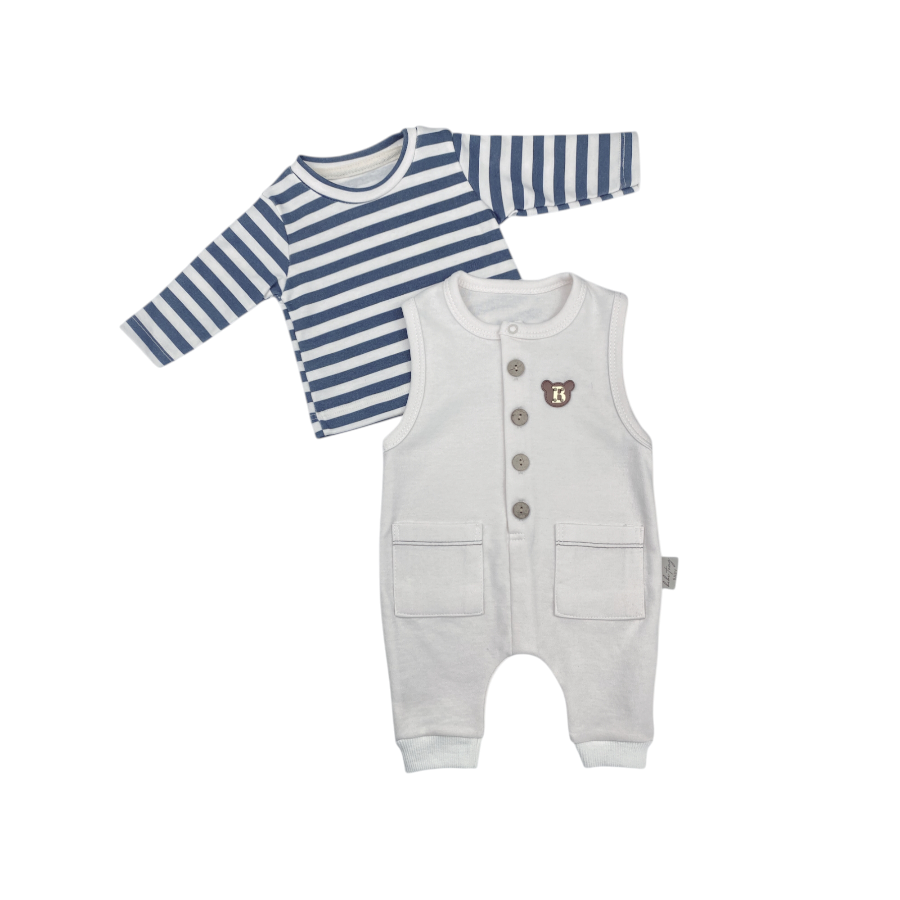 Bebe Tomy 7268 Armalı Slopetli 2 li Tulum