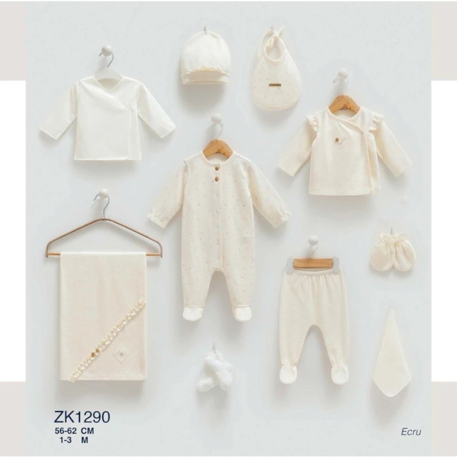 Caramell 1290 Kalp Baskılı Organik 10lu Set