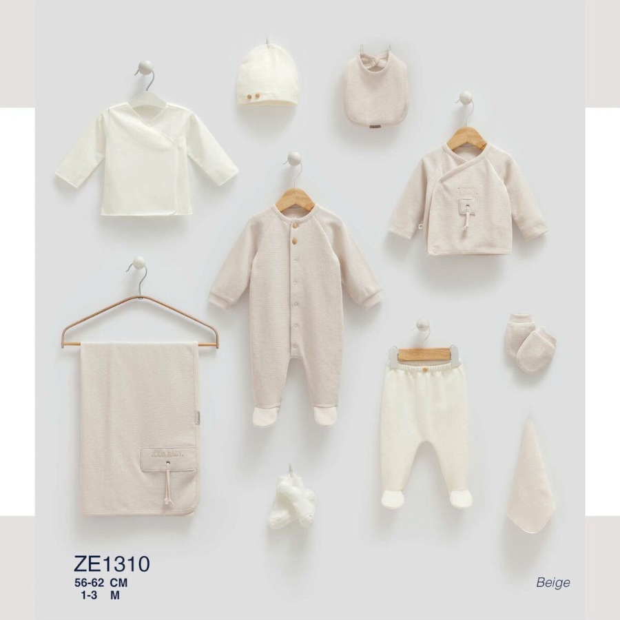 Caramell 1310 CRM Baby Baskılı Organik 10lu Set