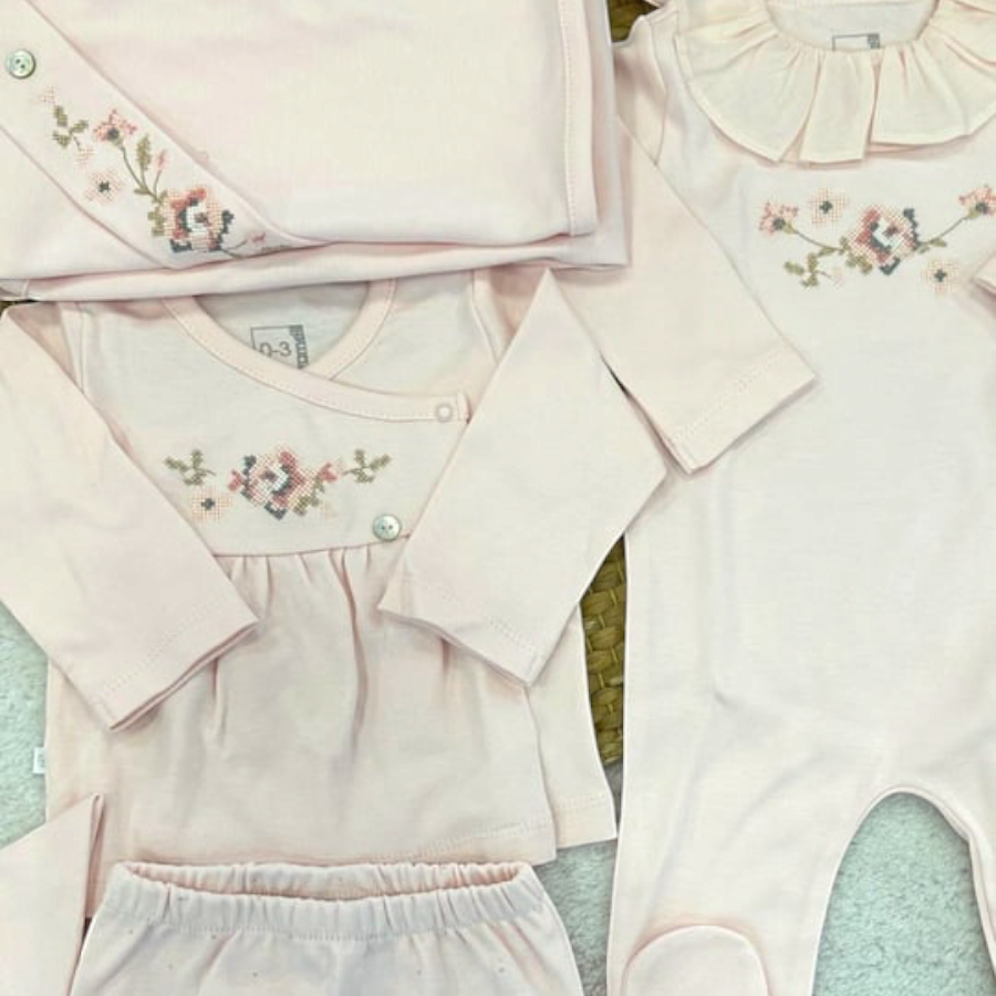 Caramell 1690 Etamin İşlemeli Organik 10lu Set