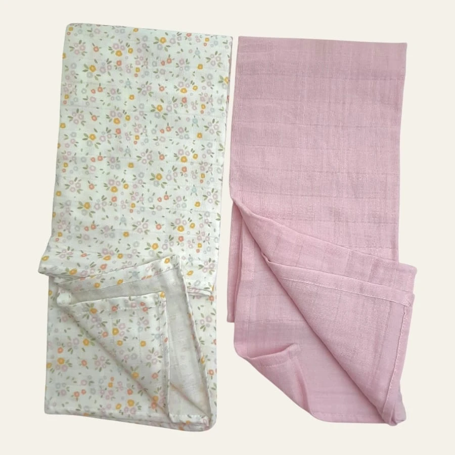 Kanz 6861 Crispy Flower Baskılı Çok Amaçlı 2li Müslin Örtü