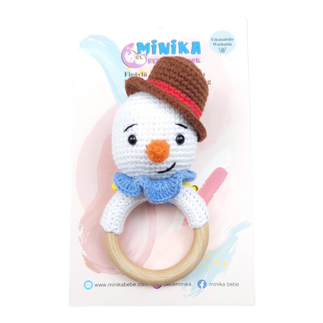 Minika Bebe 869005 Organik Amigurumi Dişlik Kardan Adam
