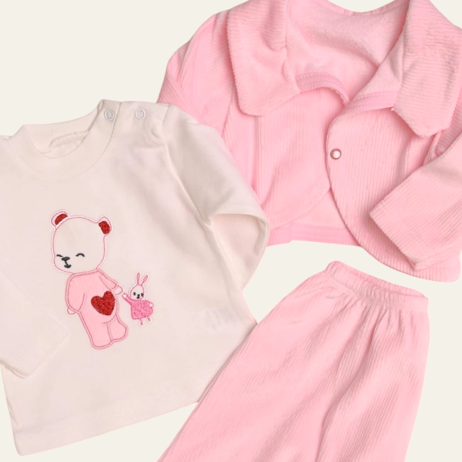 Babyim 2424 Kadife 3lü Takım