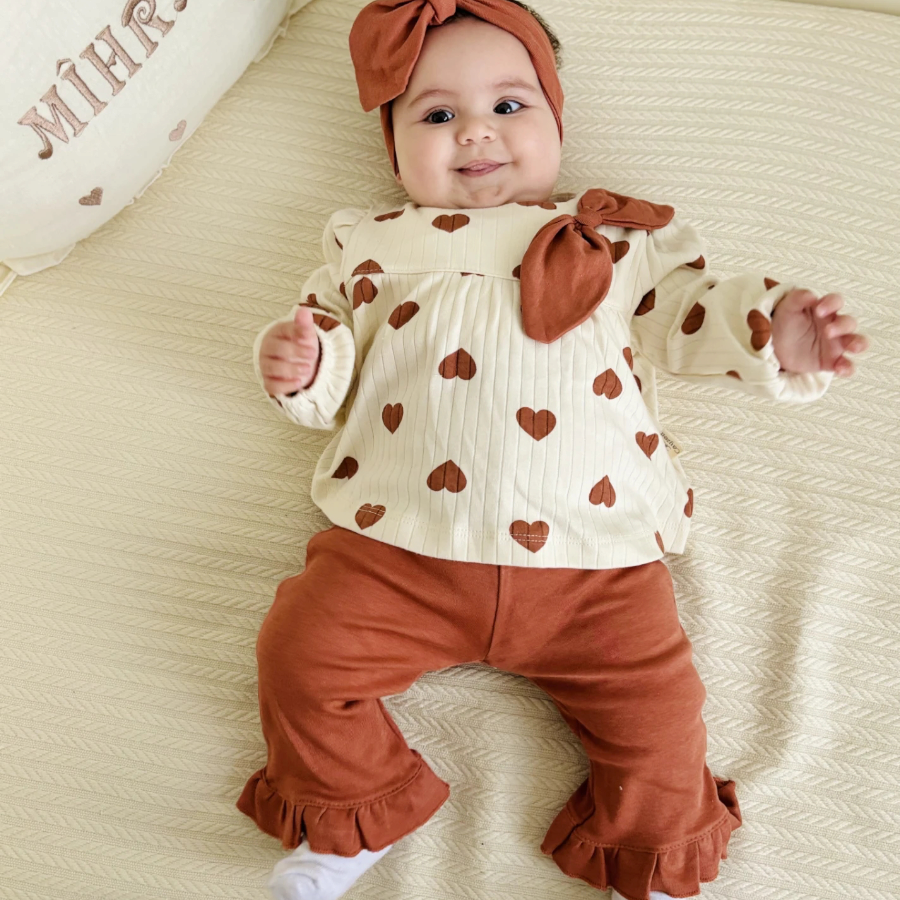 Mini Cayzen 4048 Fiyonklu 3lü Bebek Takım