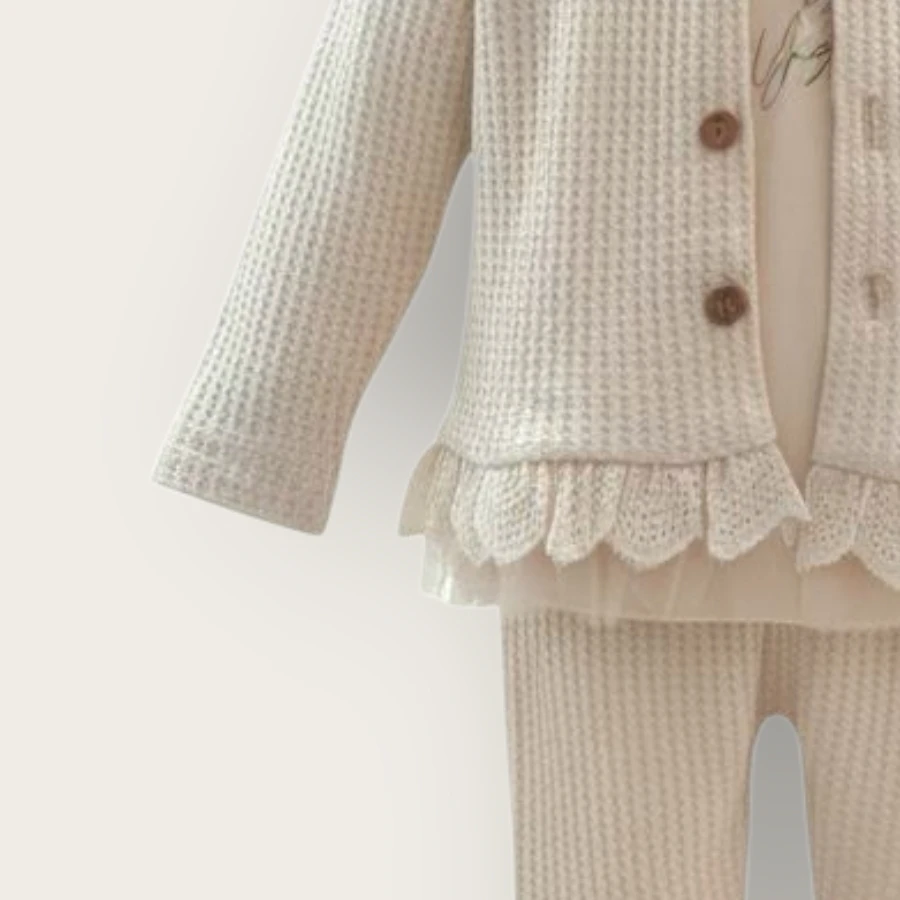 Anna Babba 20258 Dantel Tül Detaylı 3lü Takım