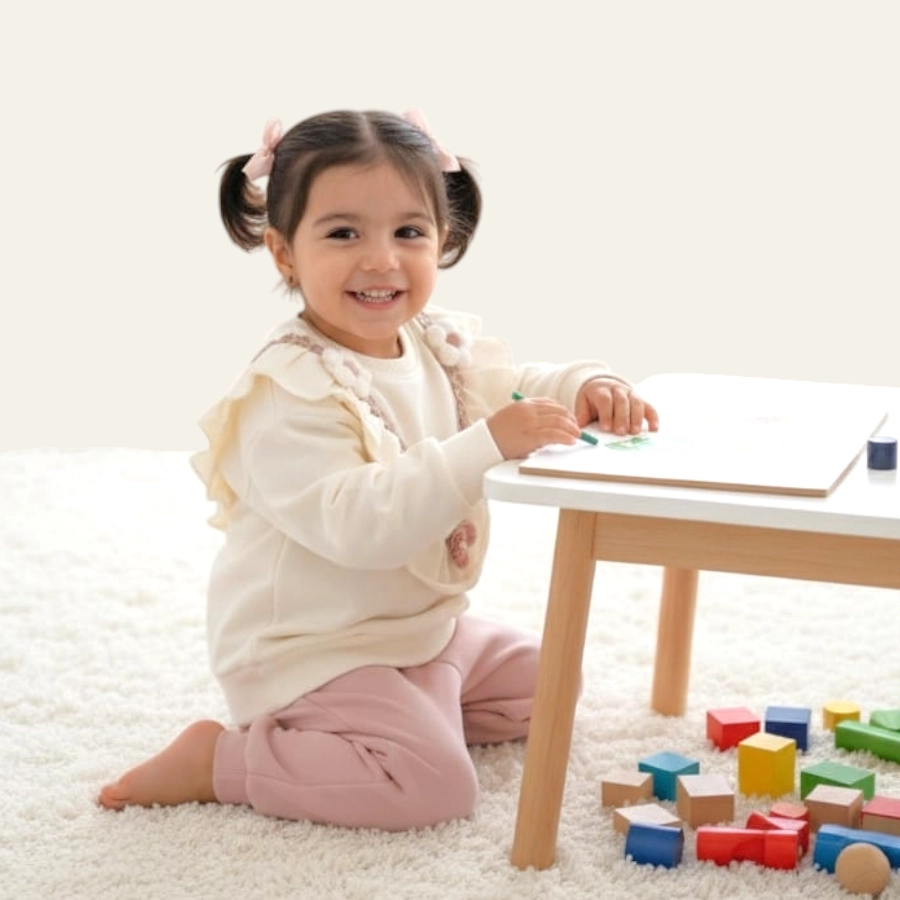 Aycity 6215 Papatya Nakışlı 2li Takım