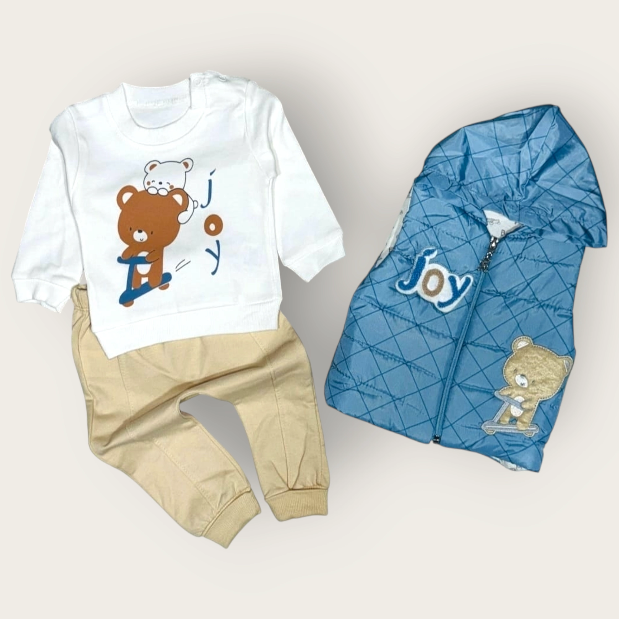 BabyHi 628 Scoterli Ayıcıklı 3 lü Takım