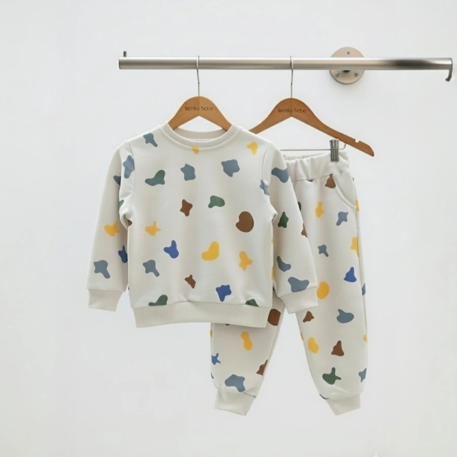 Donino 5422 Sulu Boya Desenli 2li Takım