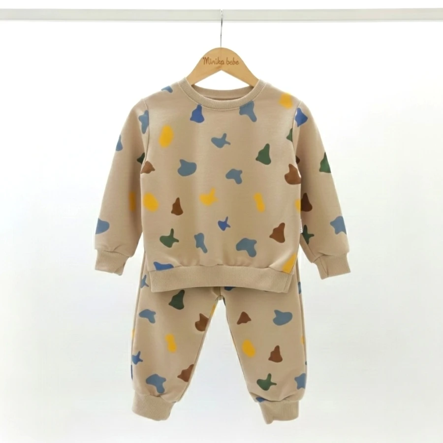 Donino 5422 Sulu Boya Desenli 2li Takım