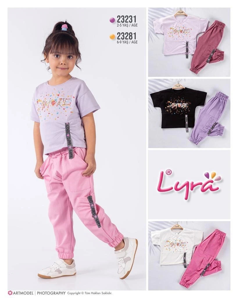 Lyra 23281 Amore Baskılı Kız 2li Takım