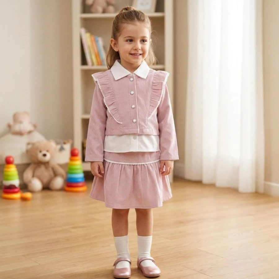 Kumru 4454 Ceketli Etek 3lü Takım