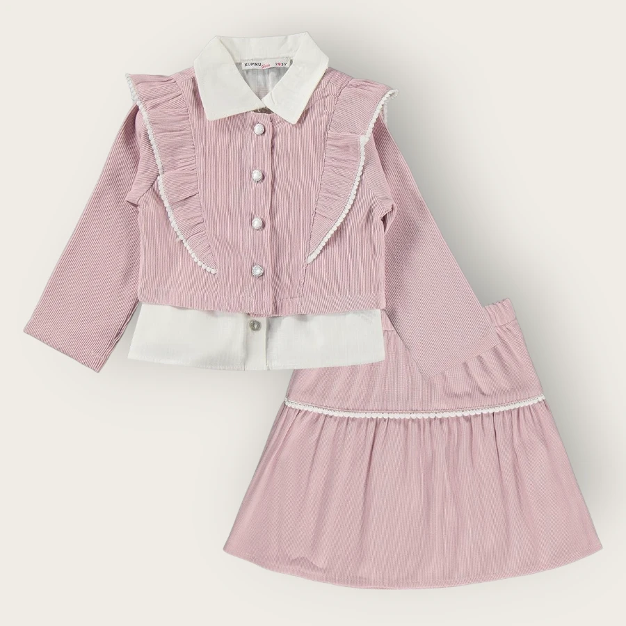 Kumru 4454 Ceketli Etek 3lü Takım