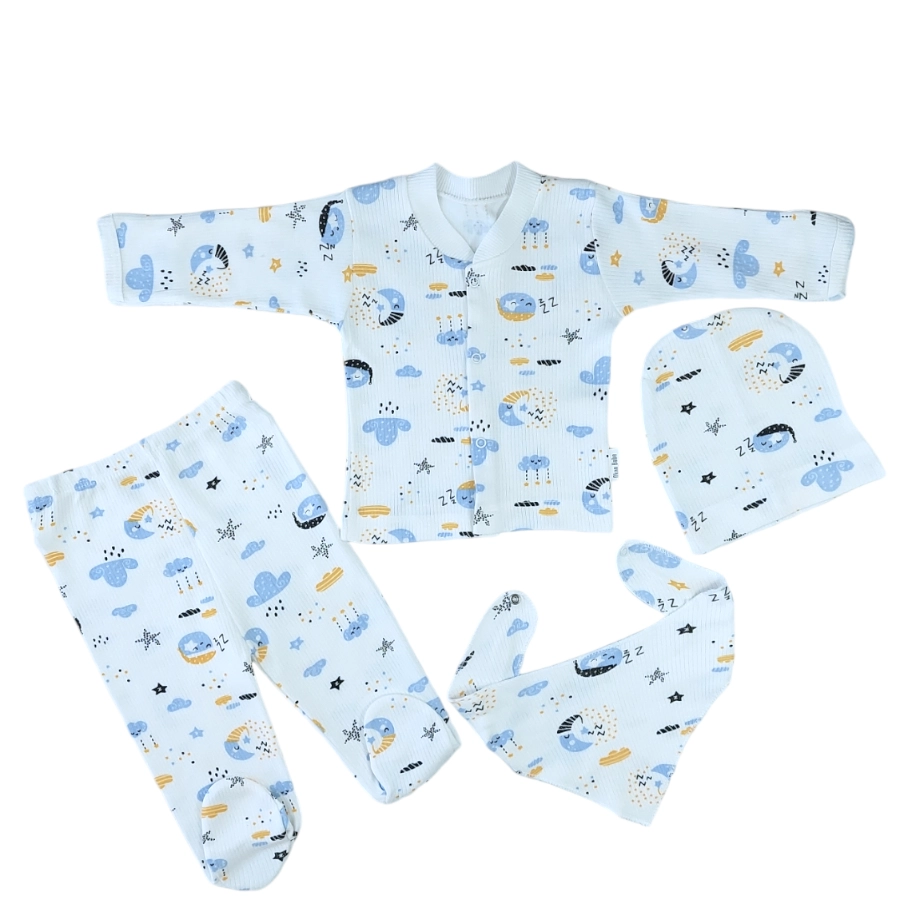 Okan Bebe 10054 Raporlu Desenli 5 li Set