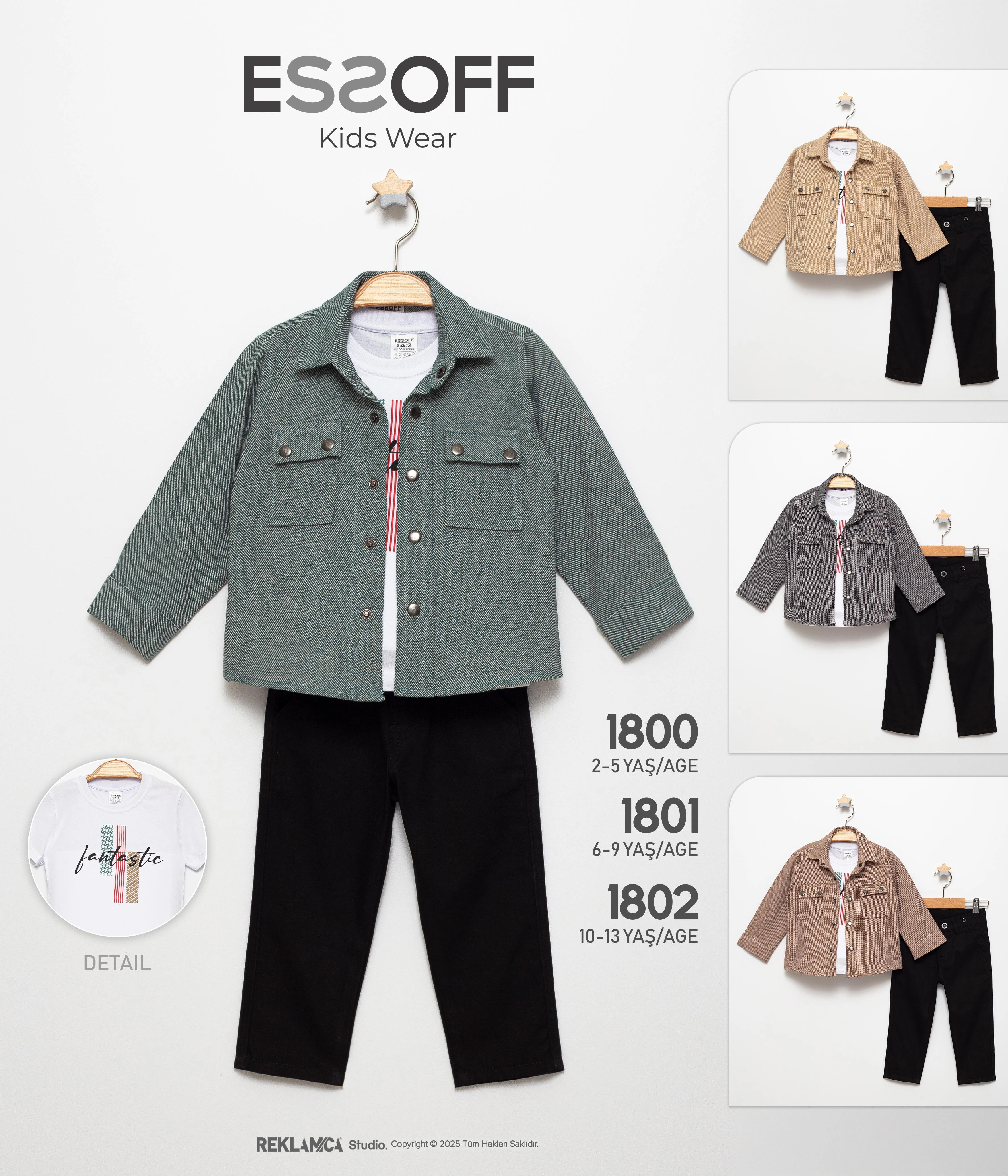 Essoff 73441 Gömlekli Erkek 3lü Takım