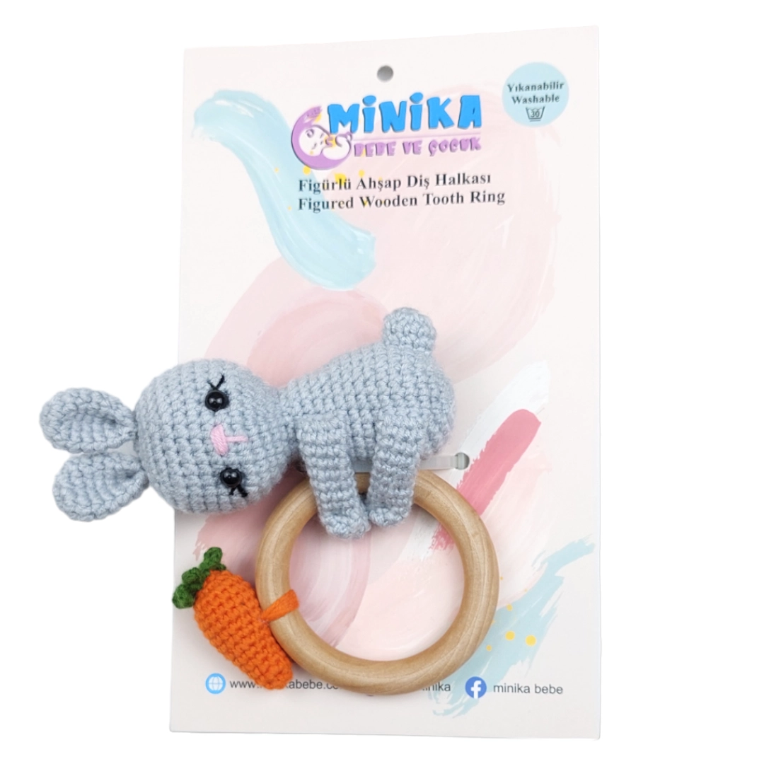 Minika Bebe 869002 Organik Amigurumi Dişlik Havuçlu Tavşan