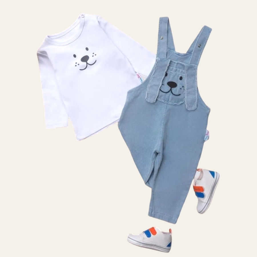 Baby Buu 3191 Köpek Desenli 2li Salopet