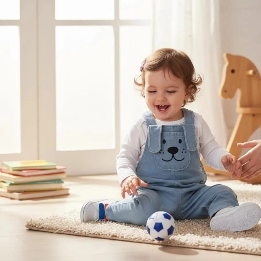 Baby Buu 3191 Köpek Desenli 2li Salopet