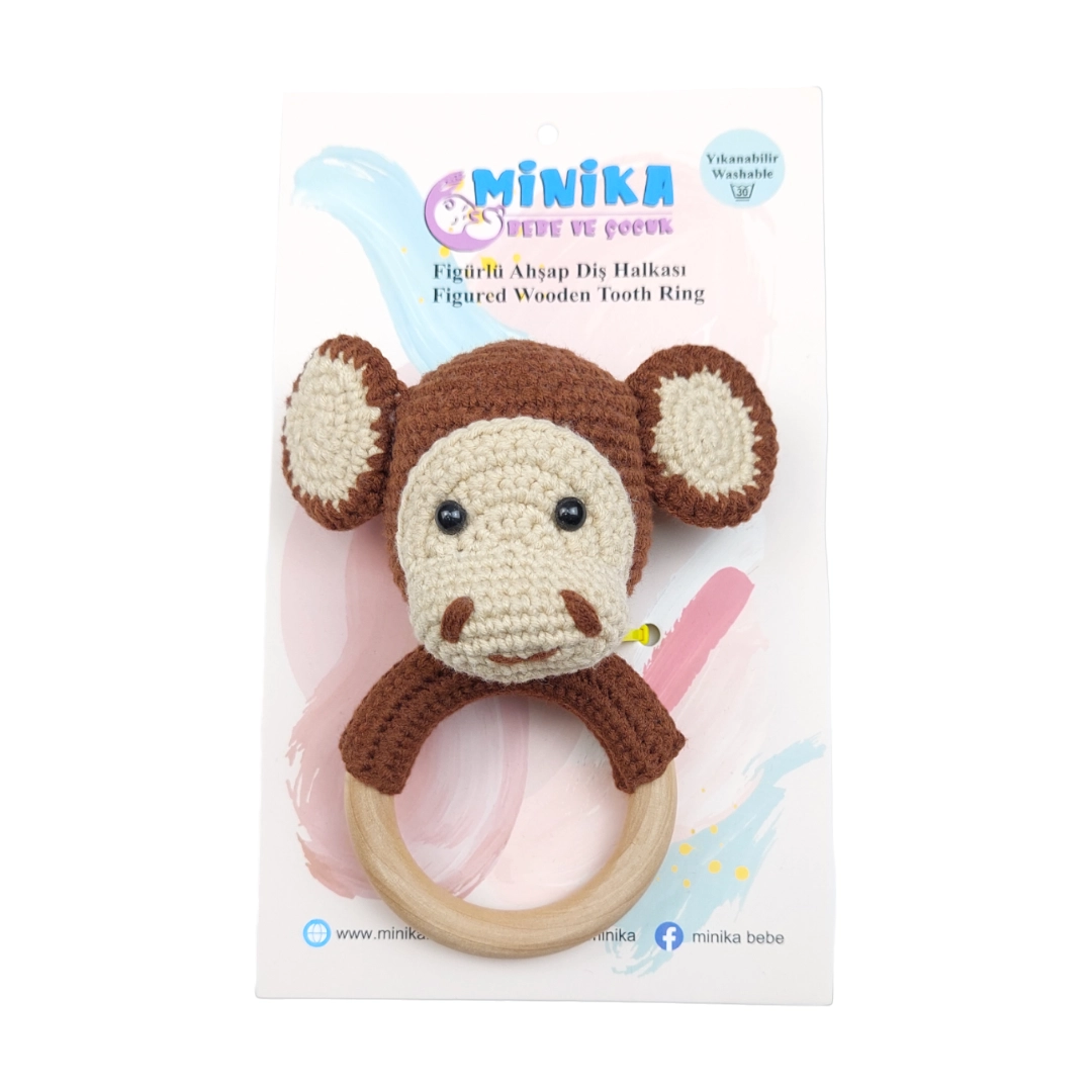 Minika Bebe 869010 Organik Amigurumi Dişlik Maymun