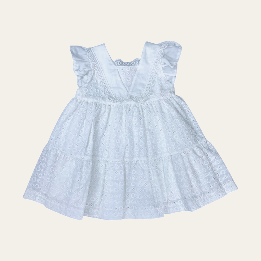 Baby Rose 4890 Kare Yaka Dantelli Elbise