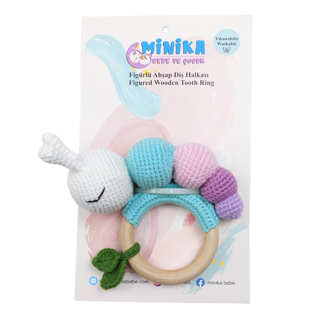 Minika Bebe 869015 Organik Amigurumi Dişlik Tırtıl