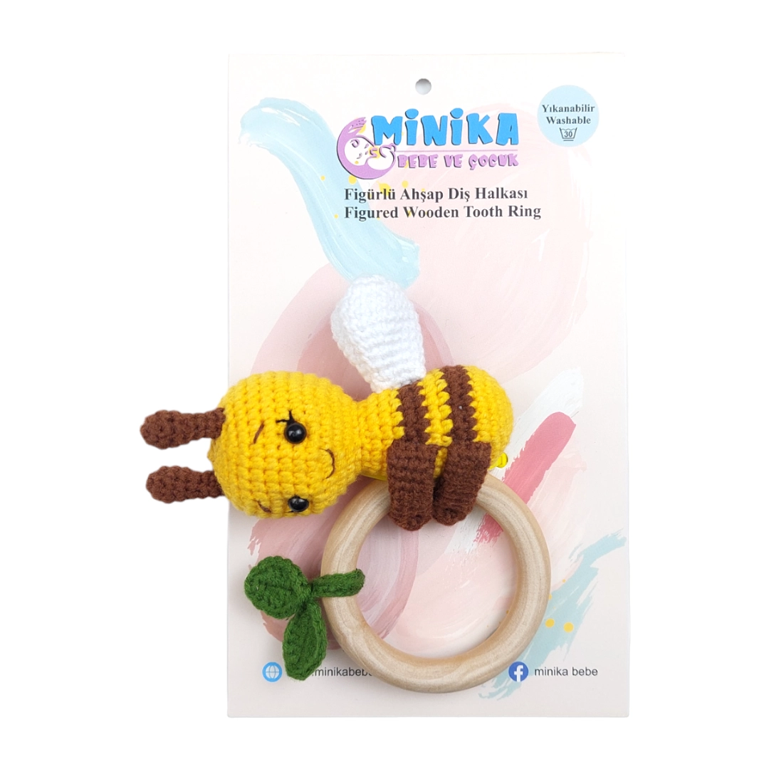 Minika Bebe 869006 Organik Amigurumi Dişlik Arı