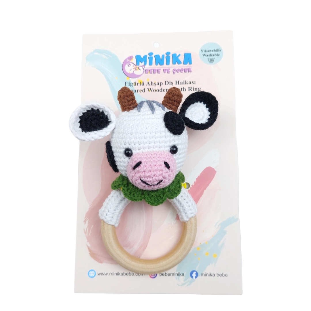 Minika Bebe 869013 Organik Amigurumi Dişlik İnek