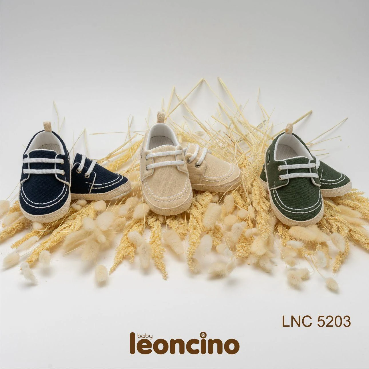 Leoncino 5203 Bağcıklı Organik Bebek Patik
