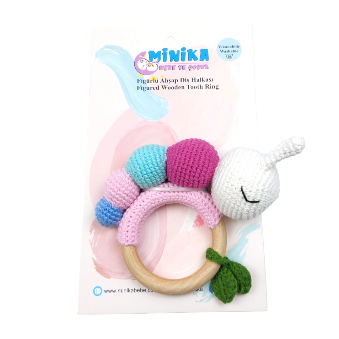 Minika Bebe 869015 Organik Amigurumi Dişlik Tırtıl