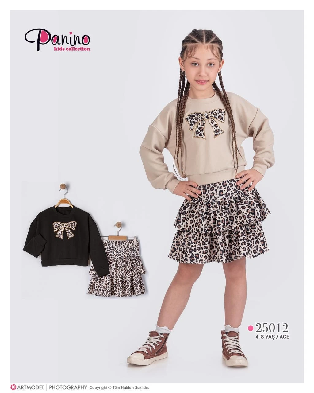 Panino 50571 Leopar Desenli Etekli Takım