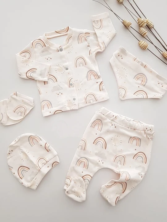 Loly&Bony 5009 Gökkuşağı Desenli 5 li Set