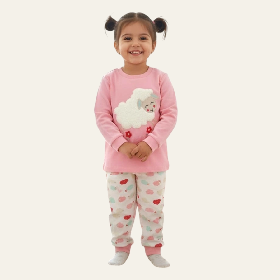 Polifoni 60416 Kuzu İşlemeli Pijama Takımı