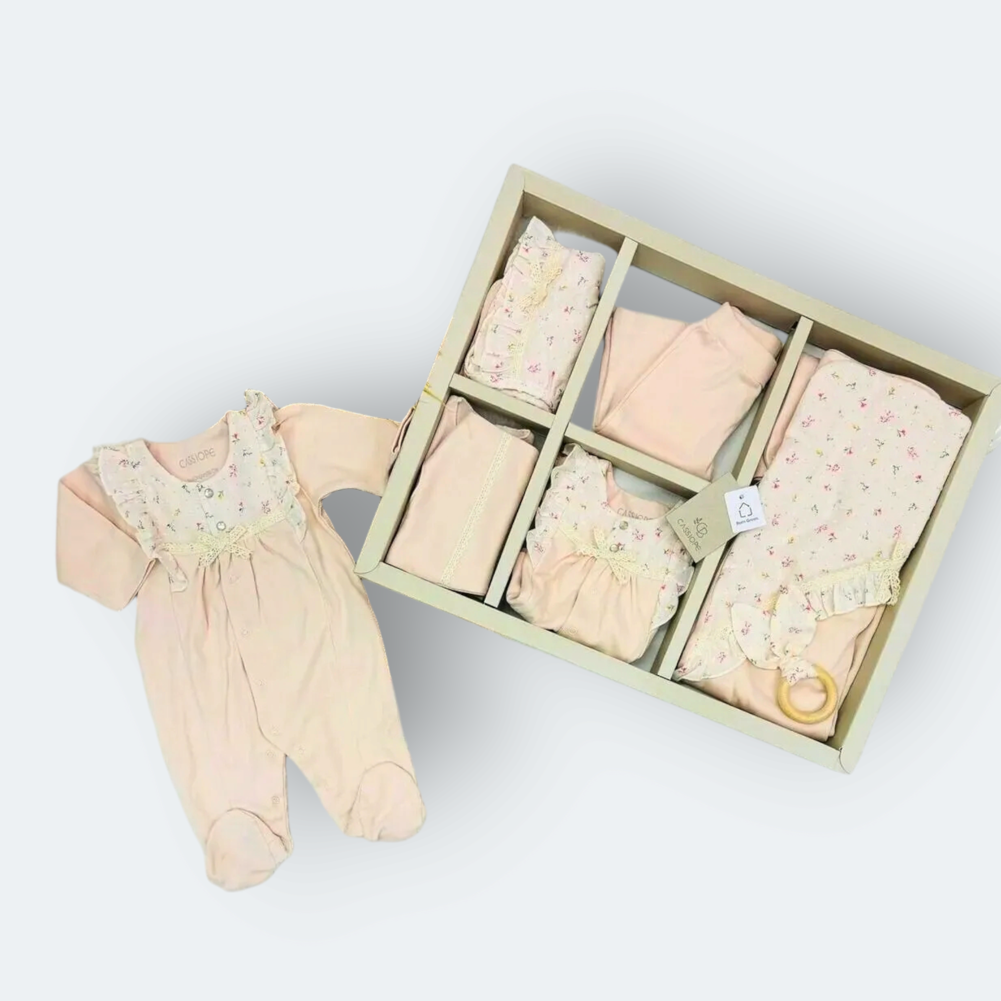 Cassiope 427474 Çiçek Desenli Organik 10lu Set