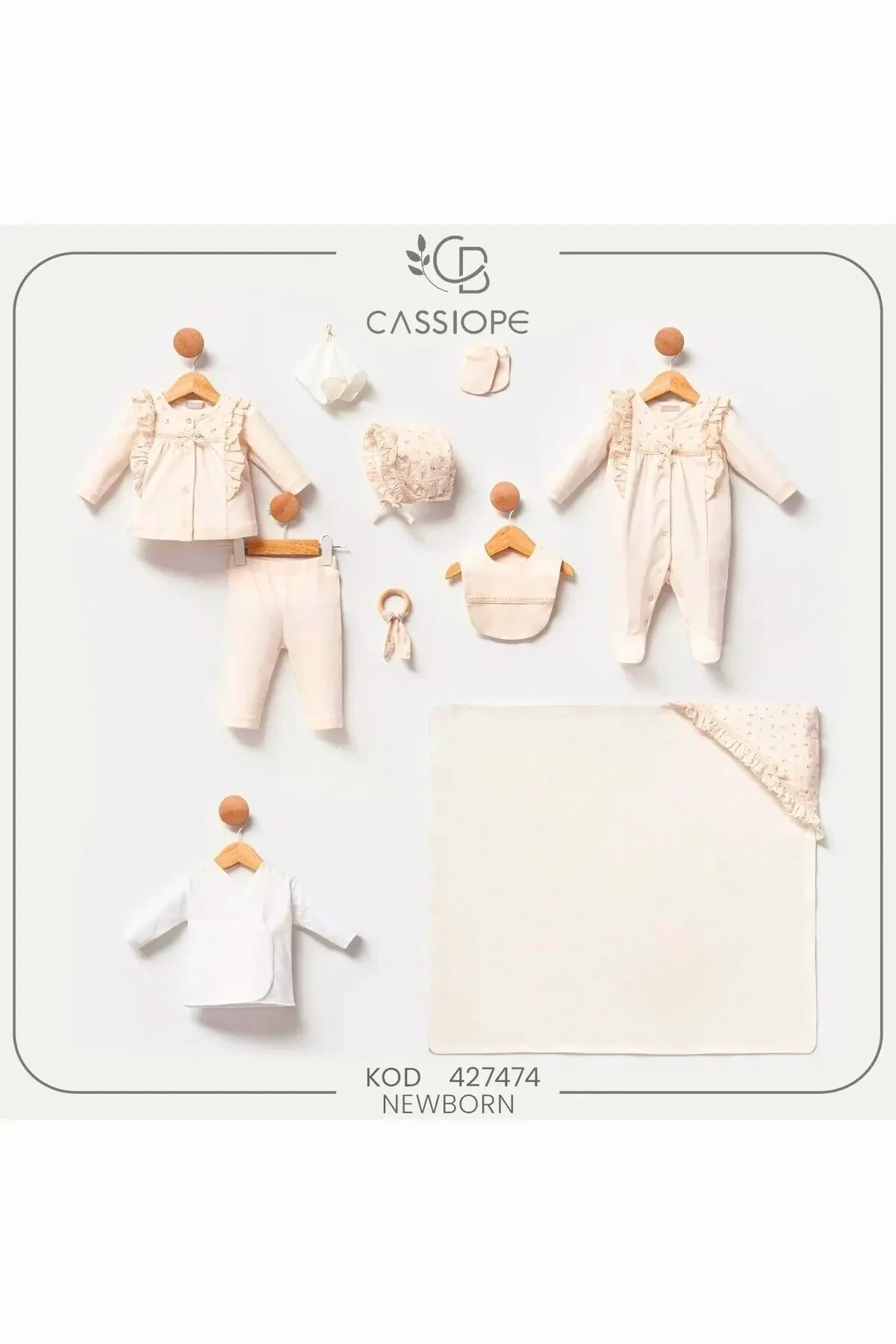 Cassiope 427474 Çiçek Desenli Organik 10lu Set